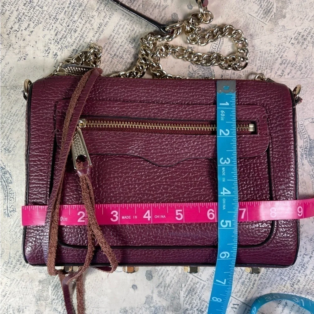 REBECCA MINKOFF Avery Saffiano Leather Crossbody Bag Chain Strap